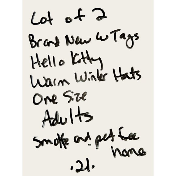 Hello Kitty Beanie & Fleece Hat Set Adult Osfa NEW - Picture 10 of 10